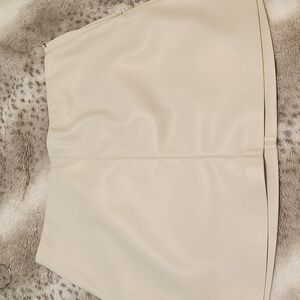 Dynamite short skirt tan leather look